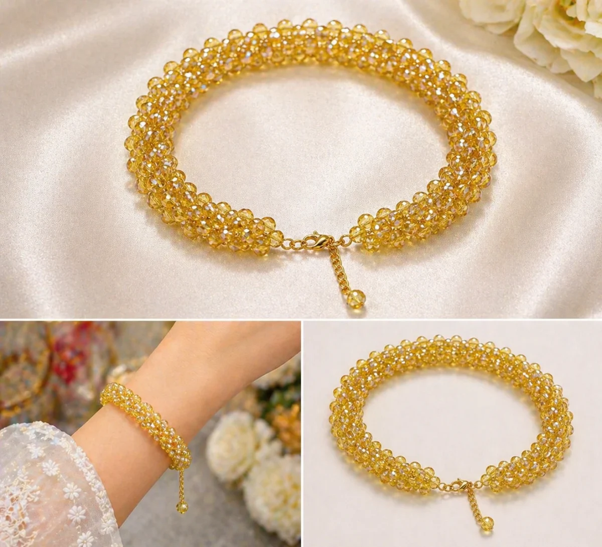 1 Scintillating Multi Color Crystal Bracelet | Vibrant Adjustable Fit - Image 6