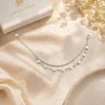 1 Dazzling Silver Double Layer Anklet for Women | Bold Minimalist Style - Image 3