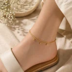 1Pc Timeless Payal – Delicate Gold Anklet for Women - Image 2