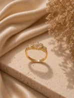 1 Enchanting Gold Adjustable Ring for Women | Irresistible Floral Look - Image 3