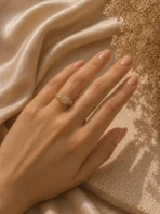 1 Enchanting Gold Adjustable Ring for Women | Irresistible Floral Look - Image 2