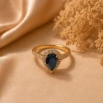 Midnight Aura Sapphire Ring for Women | Elegant Luxe Edition - Image 3