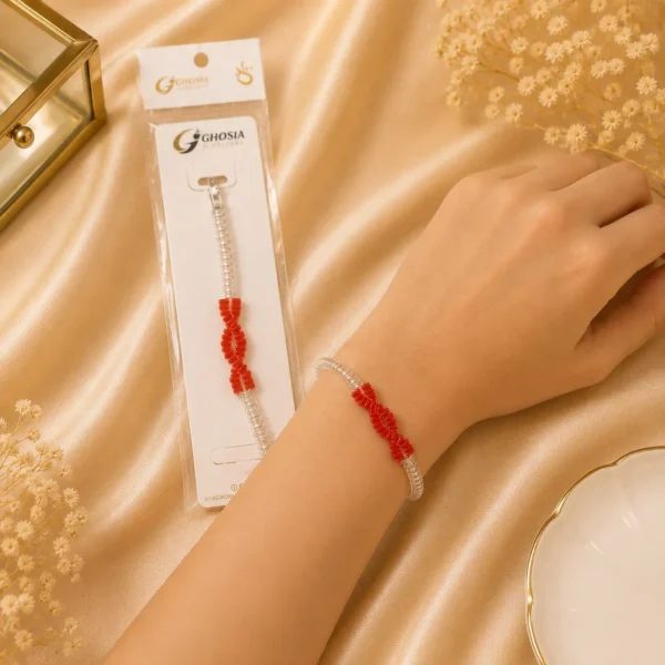 Red Beaded Crystal Bracelet for festive and everyday styling in Pakistan