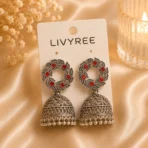 Oxidized Jhumka Earrings Pakistan for mehndi styling