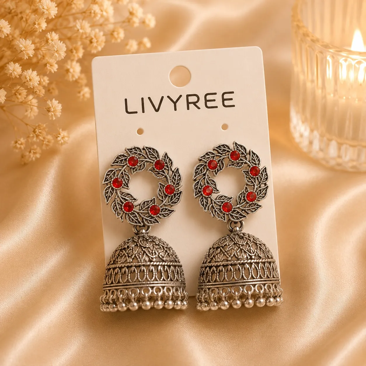 21 (3) Oxidized Jhumka Earrings Pakistan for mehndi styling