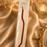 Ruby Red Tennis Bracelet with gold-tone finish for festive party wear styling