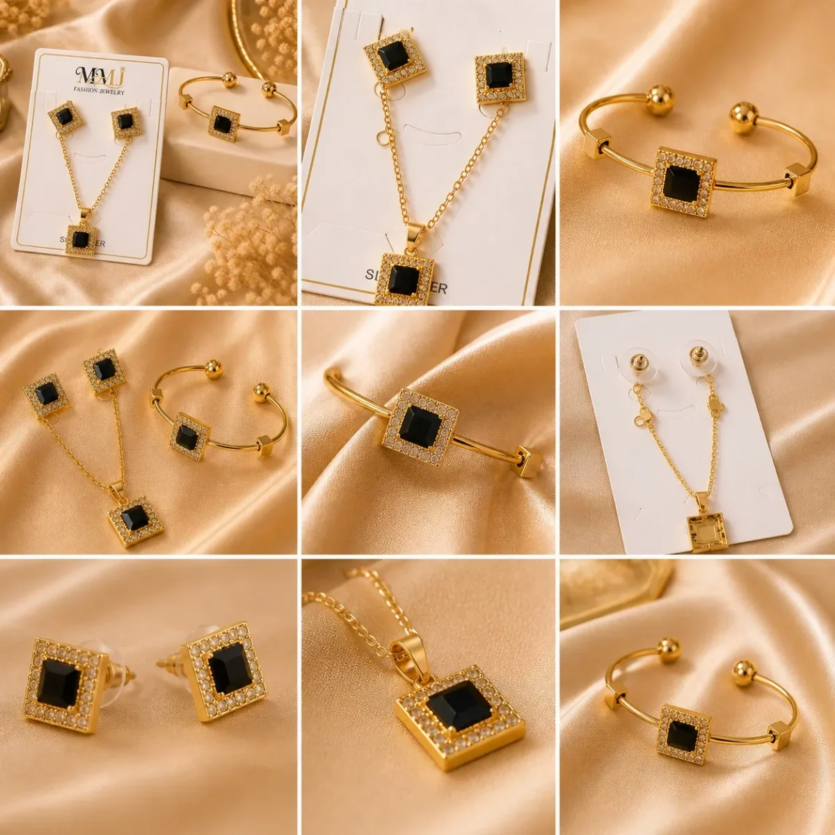 Black Stone Jewelry Set for Women – Lumira PK Jewelry Pakistan