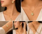 Mint Green Stone Jewelry Set for Women – Lumira PK Jewelry Pakistan