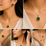 Emerald Green Jewelry Set for Women – Lumira PK Jewelry Pakistan