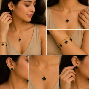 Black Clover Jewelry Set for Women – Lumira PK Jewelry Pakistan