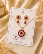 Ruby Red Jewelry Set for Women – Lumira PK Jewelry Pakistan