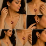 Ruby Red Jewelry Set for Women – Lumira PK Jewelry Pakistan