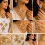 legant Floral Gold Jewelry Set for Women – Lumira PK Jewelry Pakistan