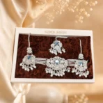 Pearl Bridal Choker Set – 4PC Luxury Wedding Jewelry Set - Image 2