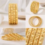 4Pc Noor Bangles – Luxury Gold Stack for Women - Image 3