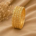 4 Exquisite Floral Bangles for Women | Graceful Diamond Cut Finish - Image 3