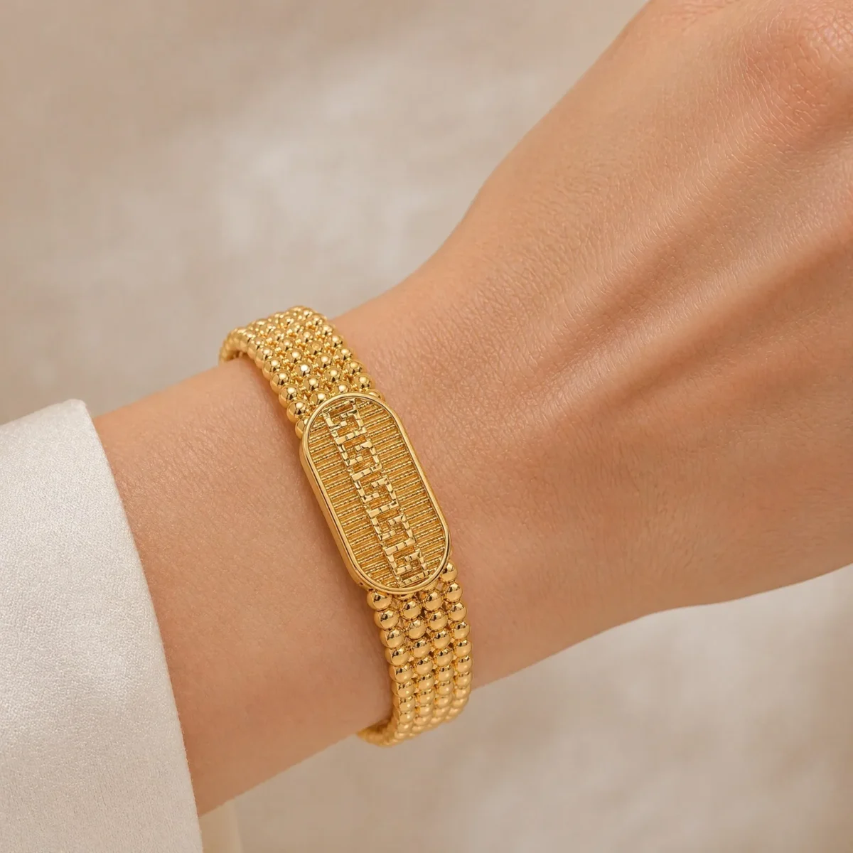 2 Luxe Gold Plated Bracelet Set for Women | Striking Timeless Vibe - Image 2