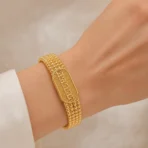 2 Luxe Gold Plated Bracelet Set for Women | Striking Timeless Vibe - Image 2