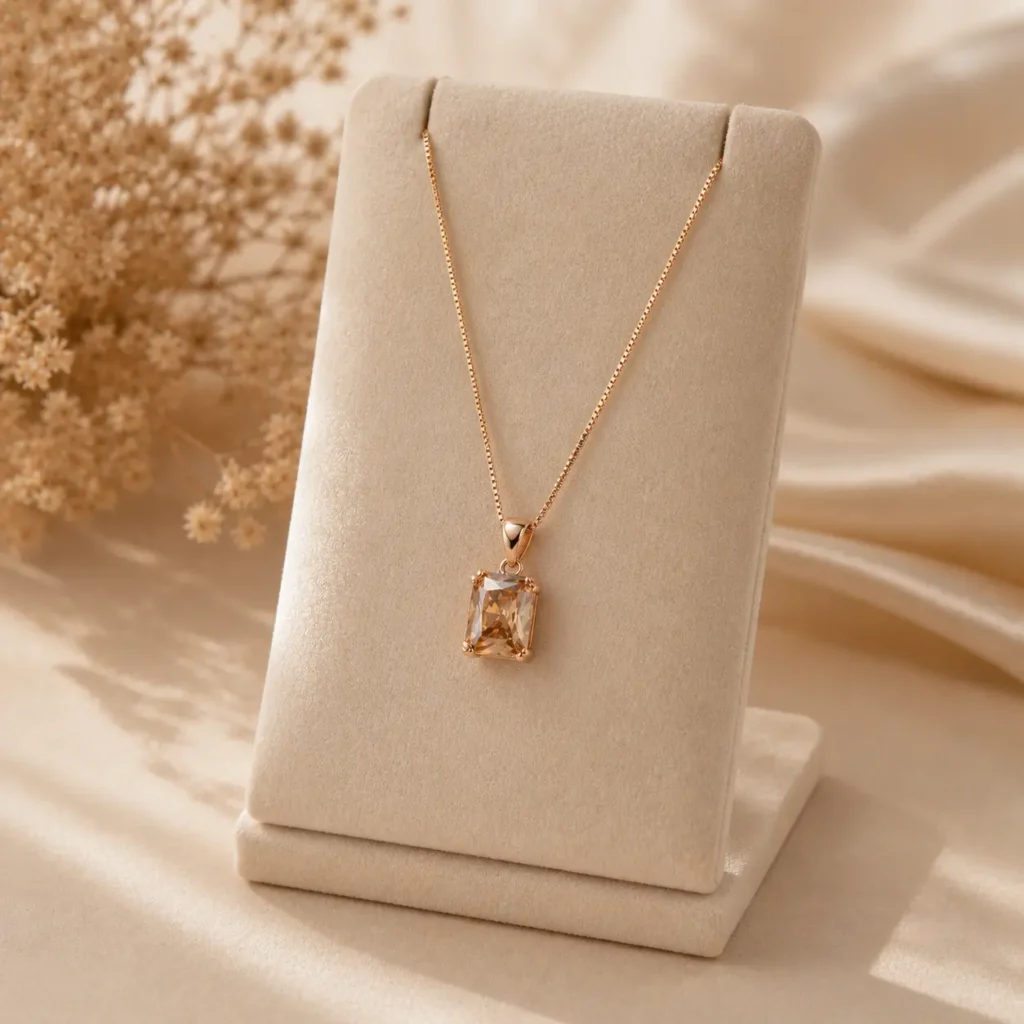 Gold Plated Crystal Pendant