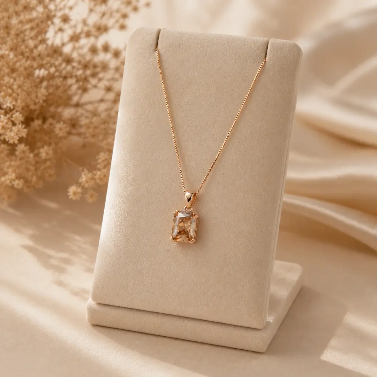 Gold Plated Crystal Pendant