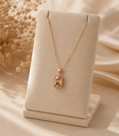 Gold Plated Crystal Pendant