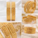 2 Luxe Gold Plated Bracelet Set for Women | Striking Timeless Vibe - Image 3