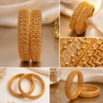4 Exquisite Gold Carved Bangles for Women | Timeless Heritage - Image 2