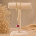 Ruby Teardrop Pendant Necklace for Women – Lumira PK Jewelry Pakistan