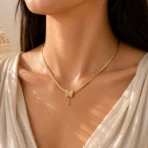 butterfly gold necklace Pakistan Lumira Jewelry minimal elegant design