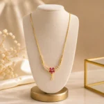 floral ruby necklace for women Lumira PK Jewelry gold statement design