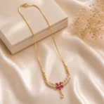 floral ruby necklace for women Lumira PK Jewelry gold statement design