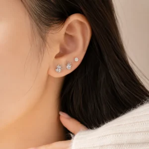 Silver Bunny Stud Earrings for Women Pakistan